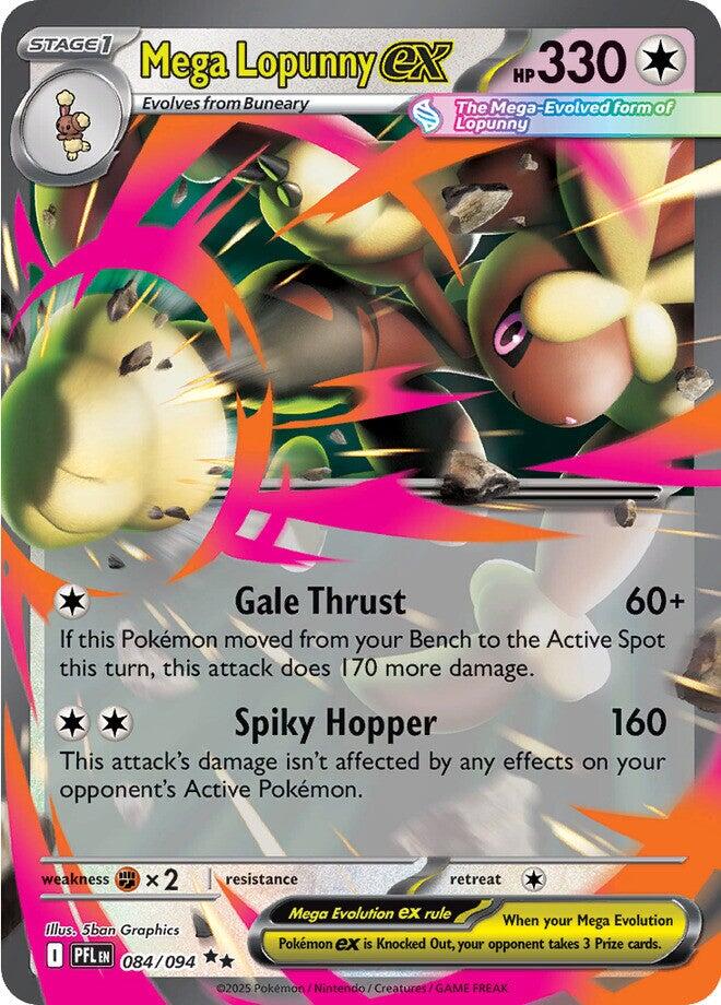 Mega Lopunny ex (084/094) [Mega Evolution: Phantasmal Flames] | Jomio and Rueliete's Cards and Comics