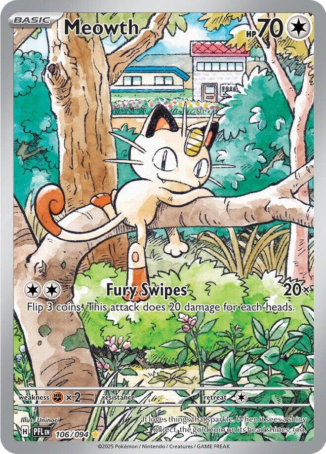 Meowth (106/094) [Mega Evolution: Phantasmal Flames] | Jomio and Rueliete's Cards and Comics
