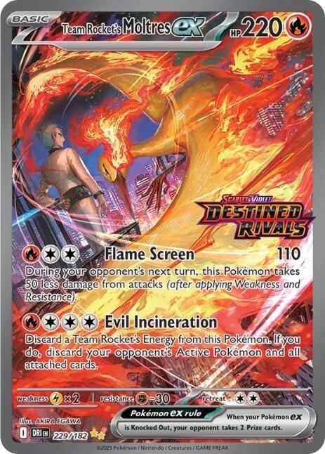 Team Rocket's Moltres ex (229/182) (Destined Rivals Stamp) [Miscellaneous Cards] | Jomio and Rueliete's Cards and Comics
