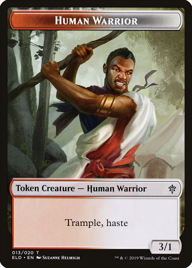 Human Warrior Token [Throne of Eldraine Tokens] | Jomio and Rueliete's Cards and Comics