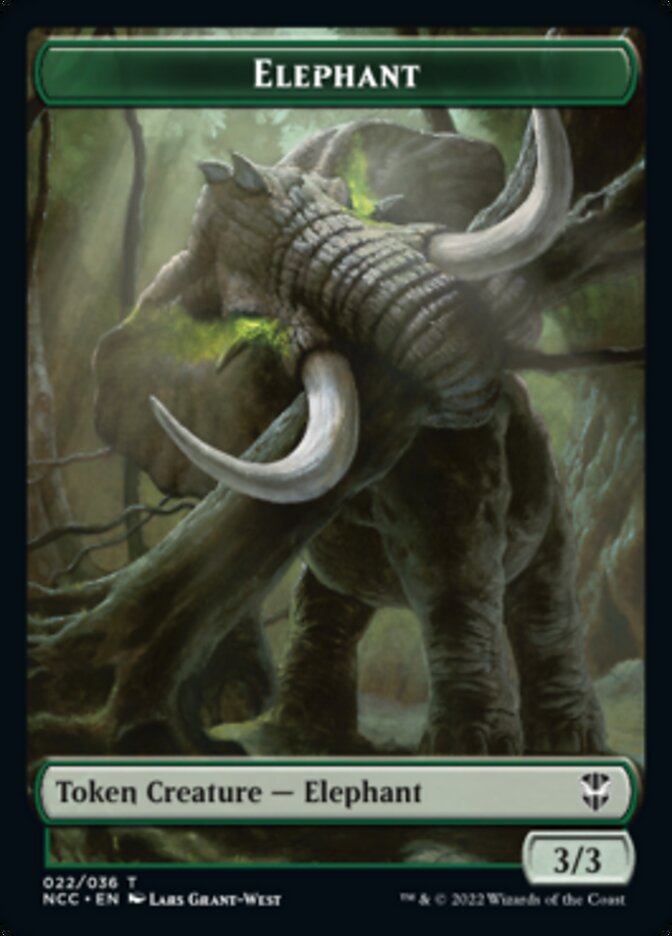 Clue // Elephant Double-Sided Token [Streets of New Capenna Commander Tokens] | Jomio and Rueliete's Cards and Comics