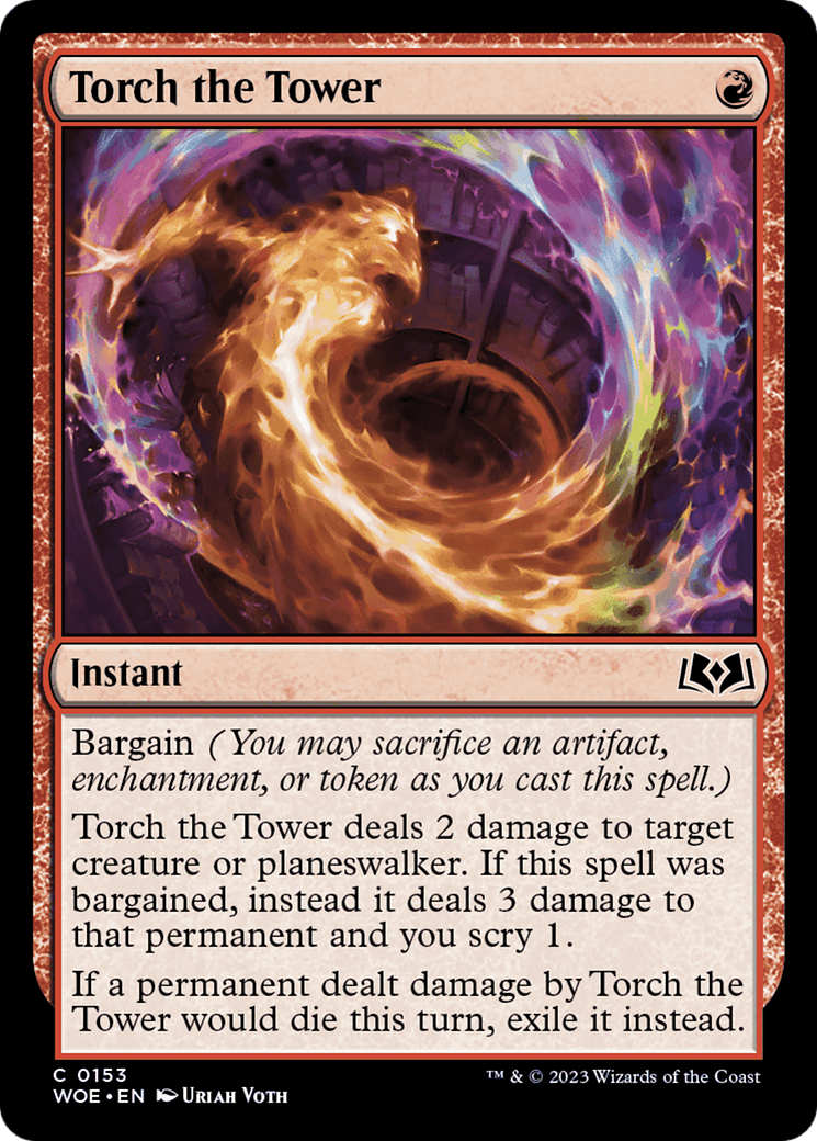 Torch the Tower [Wilds of Eldraine] | Jomio and Rueliete's Cards and Comics