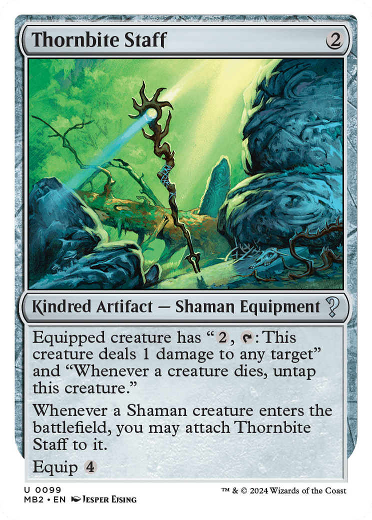 Thornbite Staff (White Border) [Mystery Booster 2] | Jomio and Rueliete's Cards and Comics