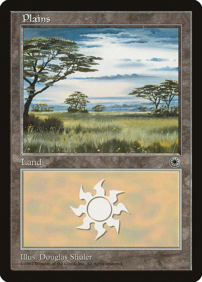 Plains (Yellow Flowers in Grass / Long Dark Cloud in Center) [Portal] | Jomio and Rueliete's Cards and Comics