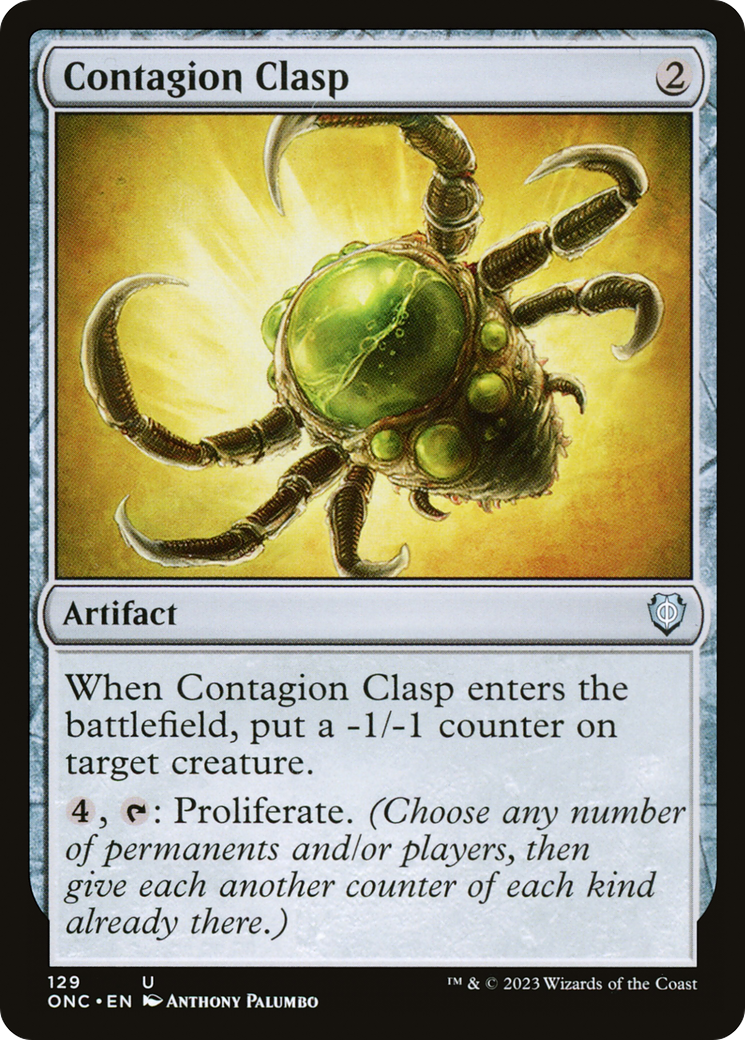 Contagion Clasp [Phyrexia: All Will Be One Commander] | Jomio and Rueliete's Cards and Comics