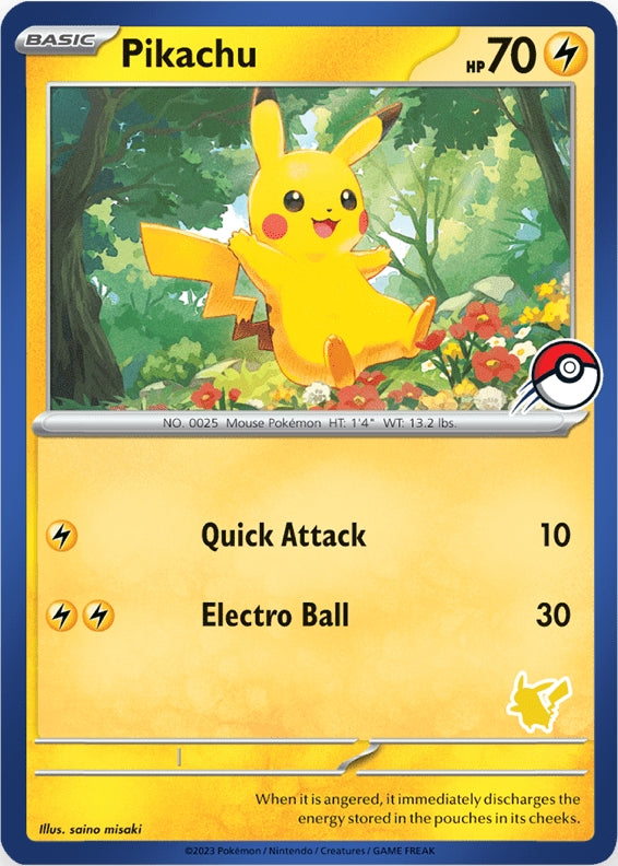 Pikachu (Blue Border) [My First Battle] | Jomio and Rueliete's Cards and Comics
