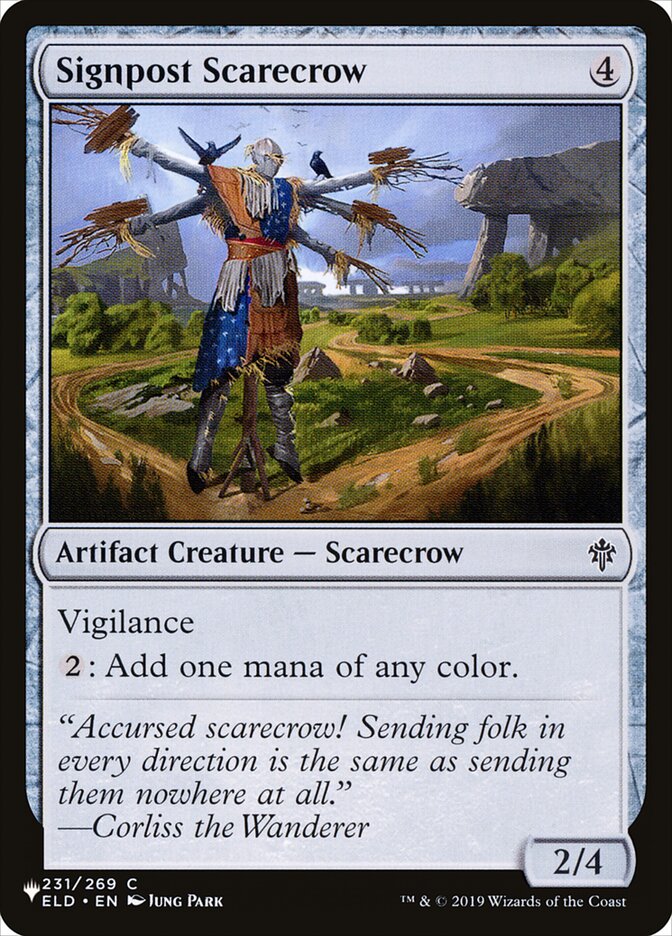 Signpost Scarecrow [The List] | Jomio and Rueliete's Cards and Comics