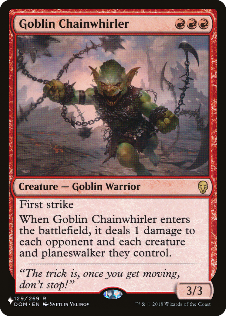 Goblin Chainwhirler [The List] | Jomio and Rueliete's Cards and Comics