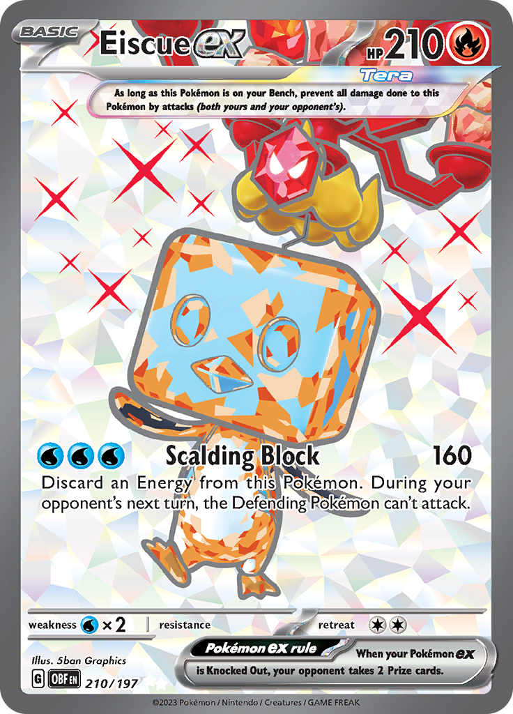 Eiscue ex (210/197) [Scarlet & Violet: Obsidian Flames] | Jomio and Rueliete's Cards and Comics