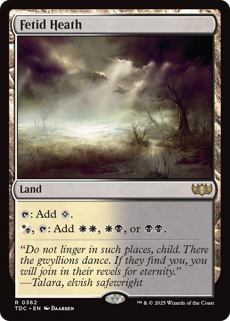 Fetid Heath [Tarkir: Dragonstorm Commander] | Jomio and Rueliete's Cards and Comics