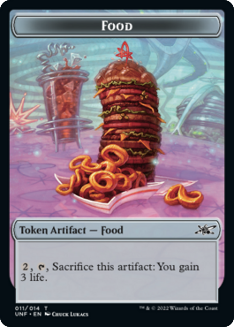 Clown Robot (003) // Food (011) Double-Sided Token [Unfinity Tokens] | Jomio and Rueliete's Cards and Comics