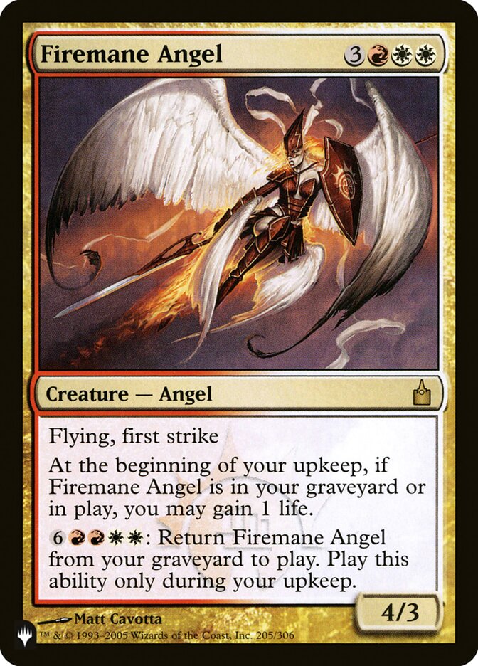 Firemane Angel [The List] | Jomio and Rueliete's Cards and Comics