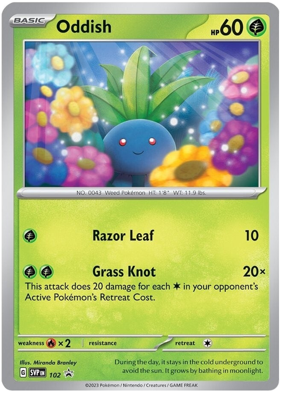 Oddish (102) [Scarlet & Violet: Black Star Promos] | Jomio and Rueliete's Cards and Comics