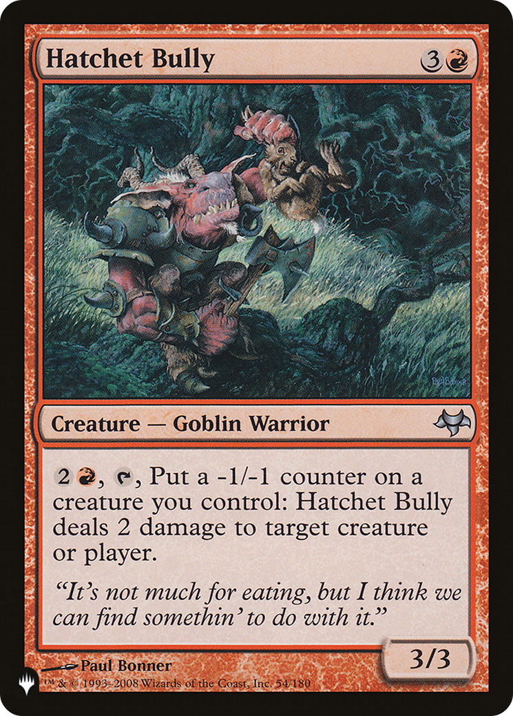 Hatchet Bully [The List] | Jomio and Rueliete's Cards and Comics