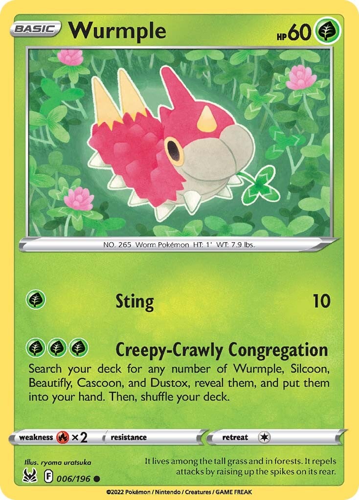 Wurmple (006/196) [Sword & Shield: Lost Origin] | Jomio and Rueliete's Cards and Comics