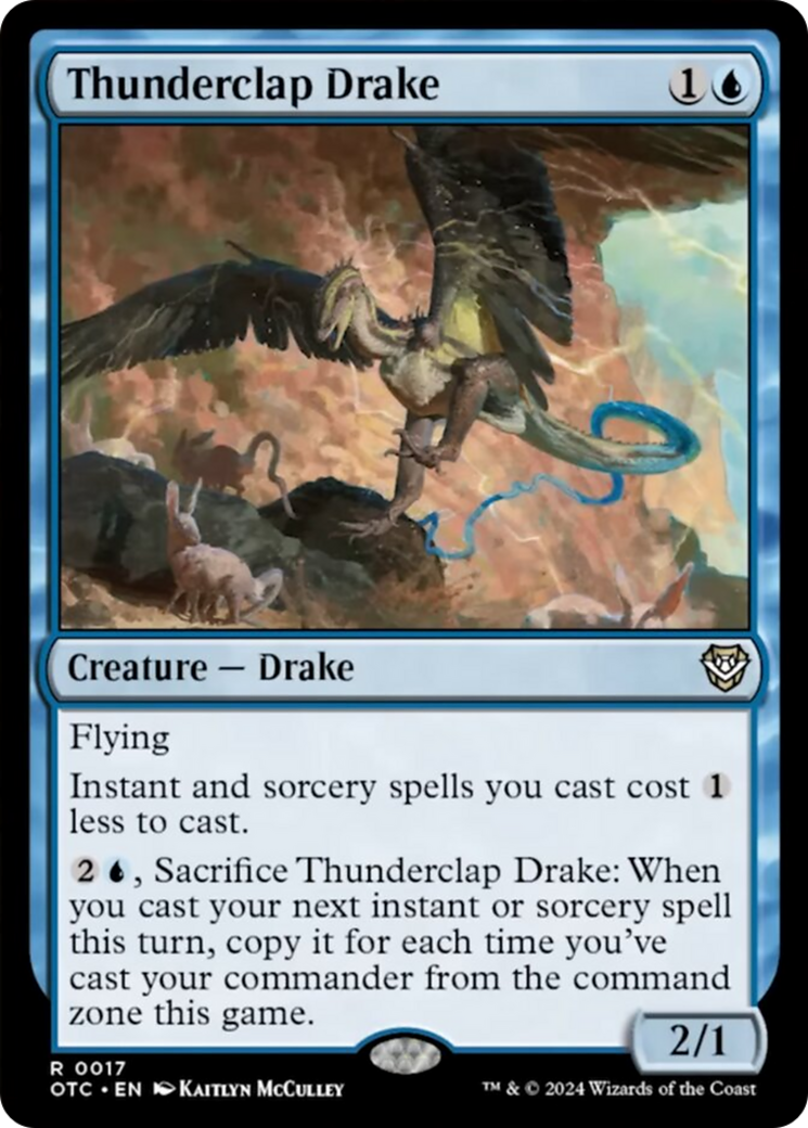 Thunderclap Drake [Outlaws of Thunder Junction Commander] | Jomio and Rueliete's Cards and Comics