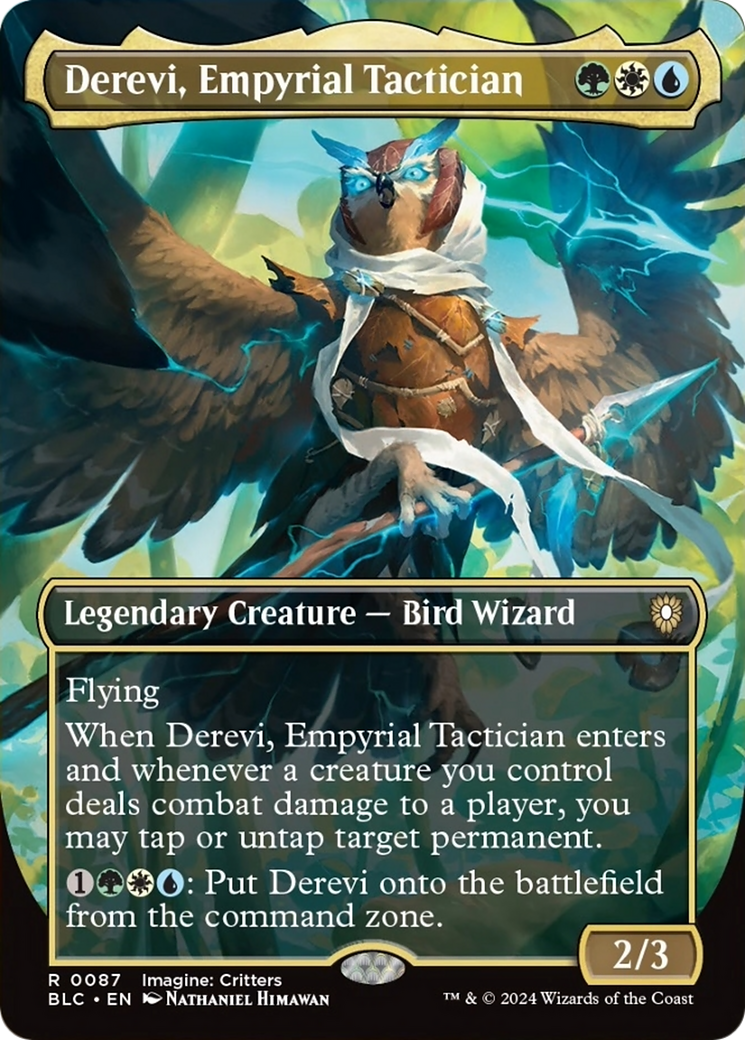 Derevi, Empyrial Tactician (Borderless) [Bloomburrow Commander] | Jomio and Rueliete's Cards and Comics