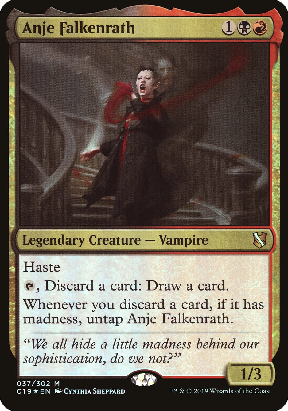 Anje Falkenrath (Oversized) [Commander 2019 Oversized] | Jomio and Rueliete's Cards and Comics