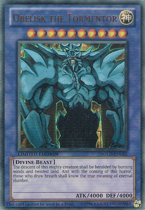 Obelisk the Tormentor [YGLD-ENG02] Ultra Rare | Jomio and Rueliete's Cards and Comics