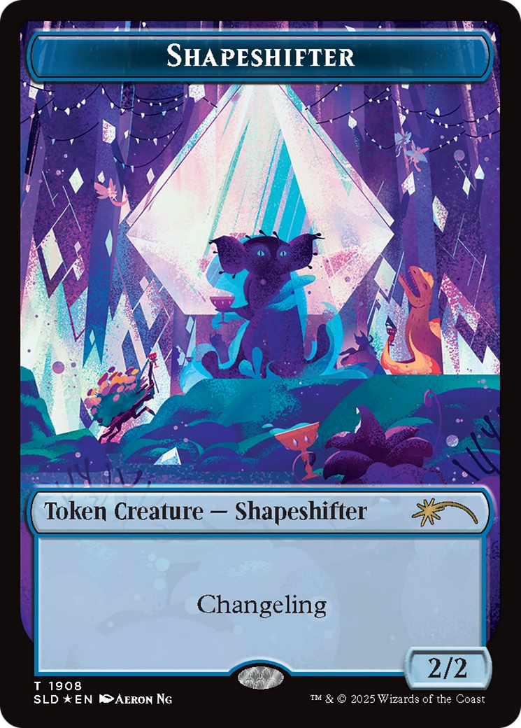 Shapeshifter Token (1908) (Double Rainbow Foil) [Secret Lair Drop Series] | Jomio and Rueliete's Cards and Comics