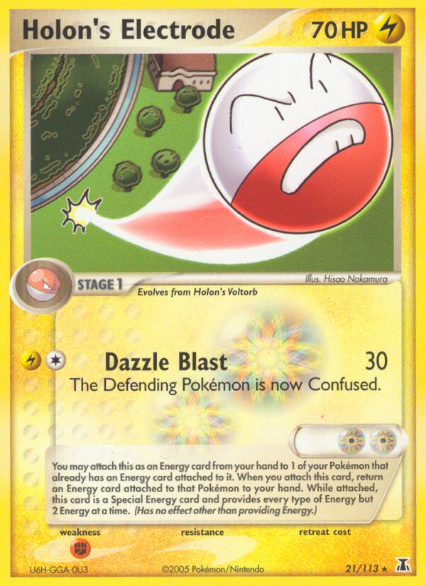 Holon's Electrode (21/113) [EX: Delta Species] | Jomio and Rueliete's Cards and Comics
