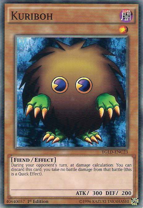 Kuriboh [YGLD-ENC23] Common | Jomio and Rueliete's Cards and Comics