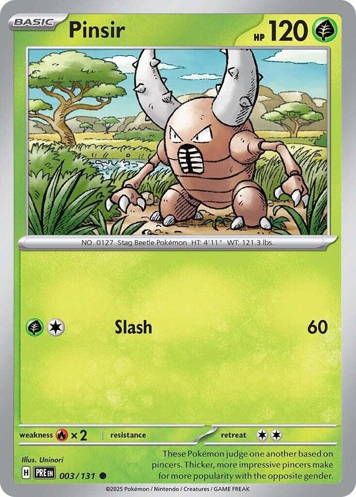 Pinsir (003/131) [Scarlet & Violet: Prismatic Evolutions] | Jomio and Rueliete's Cards and Comics