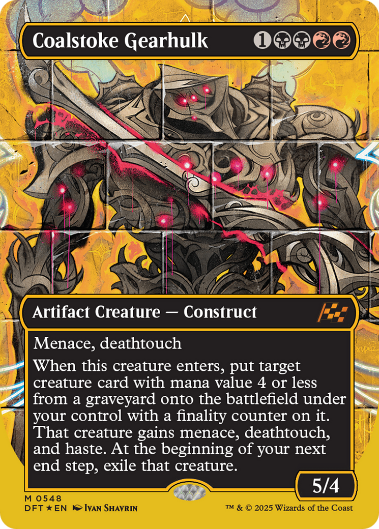 Coalstoke Gearhulk (Borderless) (First-Place Foil) [Aetherdrift] | Jomio and Rueliete's Cards and Comics