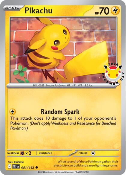 Pikachu (051/162) (Pokemon Day 2026) [Miscellaneous Cards] | Jomio and Rueliete's Cards and Comics