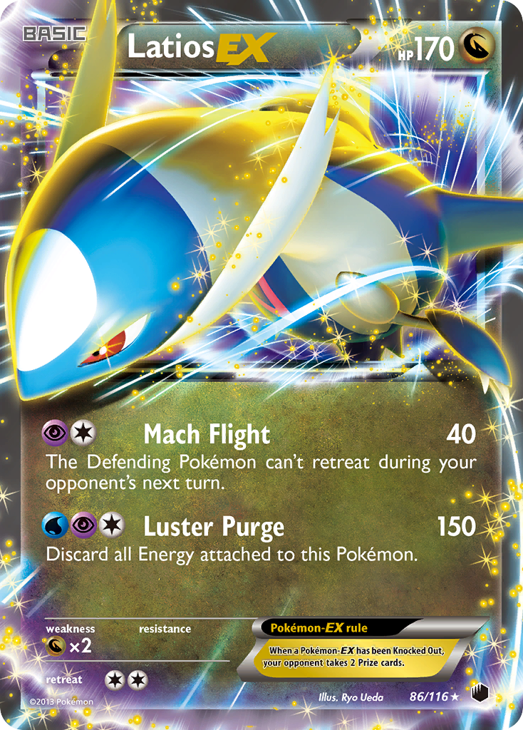 Latios EX (86/116) [Black & White: Plasma Freeze] | Jomio and Rueliete's Cards and Comics