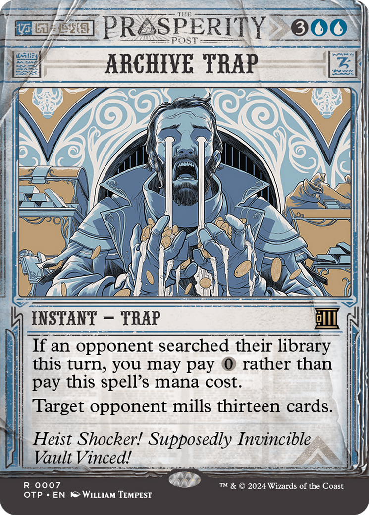 Archive Trap [Outlaws of Thunder Junction: Breaking News] | Jomio and Rueliete's Cards and Comics