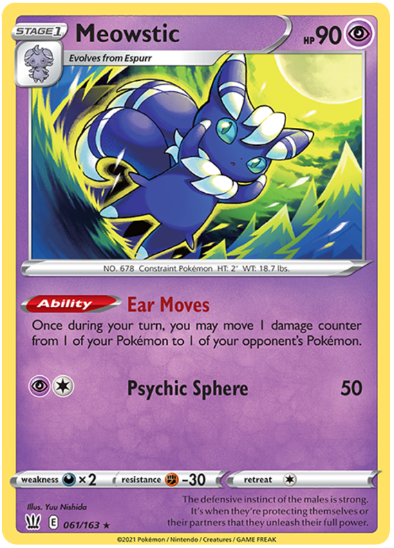 Meowstic (061/163) [Sword & Shield: Battle Styles] | Jomio and Rueliete's Cards and Comics