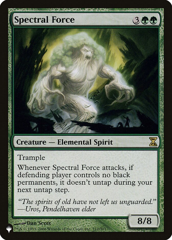 Spectral Force [The List] | Jomio and Rueliete's Cards and Comics