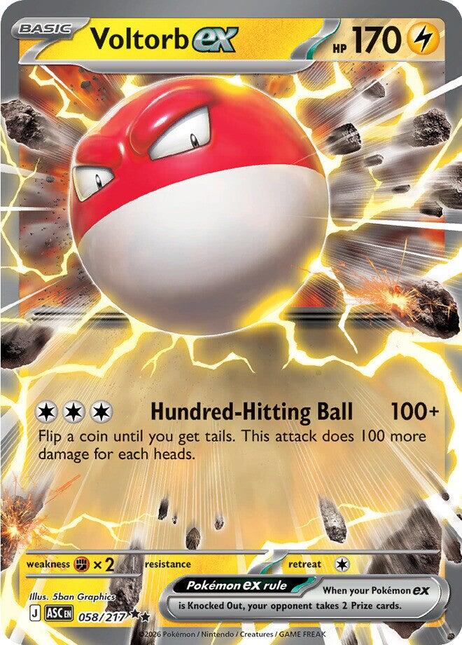 Voltorb ex (058/217) [Mega Evolution: Ascended Heroes] | Jomio and Rueliete's Cards and Comics