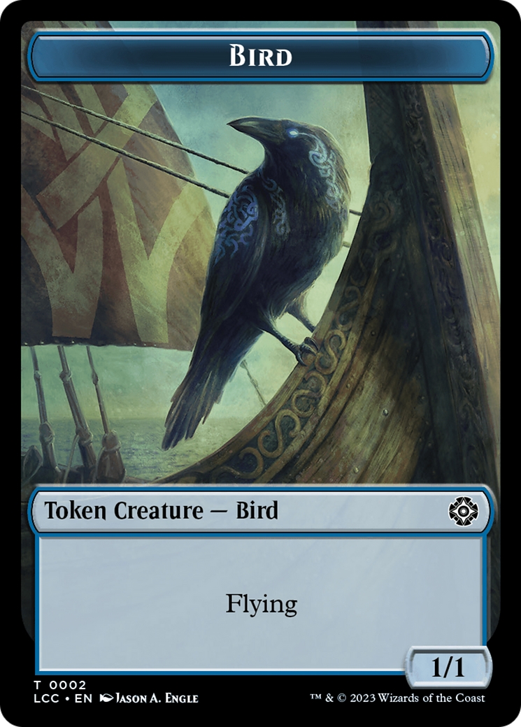 Bird // Merfolk (0003) Double-Sided Token [The Lost Caverns of Ixalan Commander Tokens] | Jomio and Rueliete's Cards and Comics