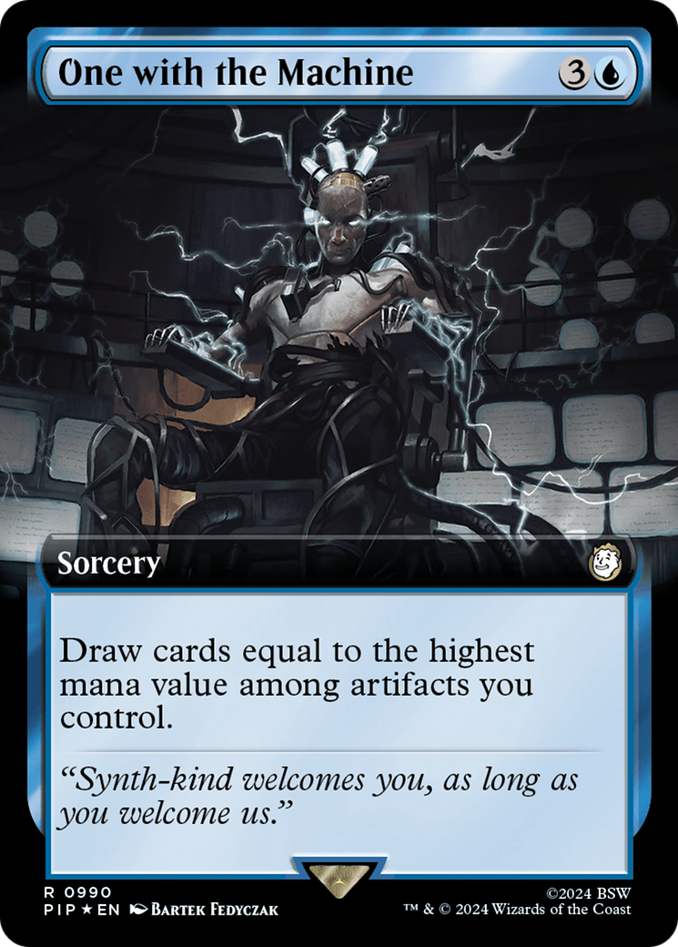 One with the Machine (Extended Art) (Surge Foil) [Fallout] | Jomio and Rueliete's Cards and Comics