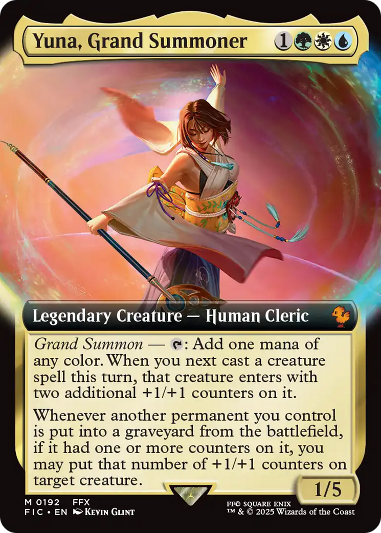 Yuna, Grand Summoner (Extended Art) [FINAL FANTASY Commander] | Jomio and Rueliete's Cards and Comics