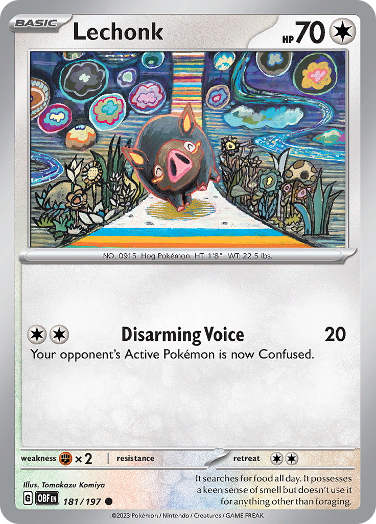 Lechonk (181/197) [Scarlet & Violet: Obsidian Flames] | Jomio and Rueliete's Cards and Comics
