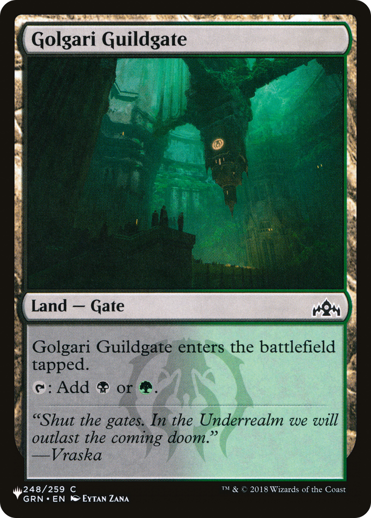 Golgari Guildgate [The List] | Jomio and Rueliete's Cards and Comics