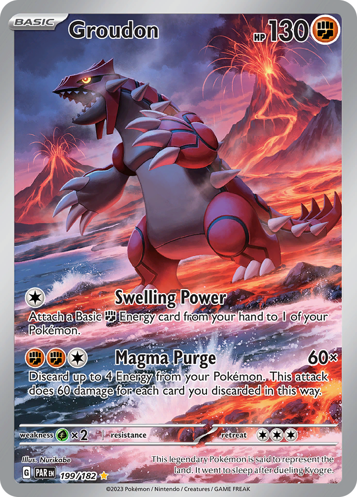Groudon (199/182) [Scarlet & Violet: Paradox Rift] | Jomio and Rueliete's Cards and Comics