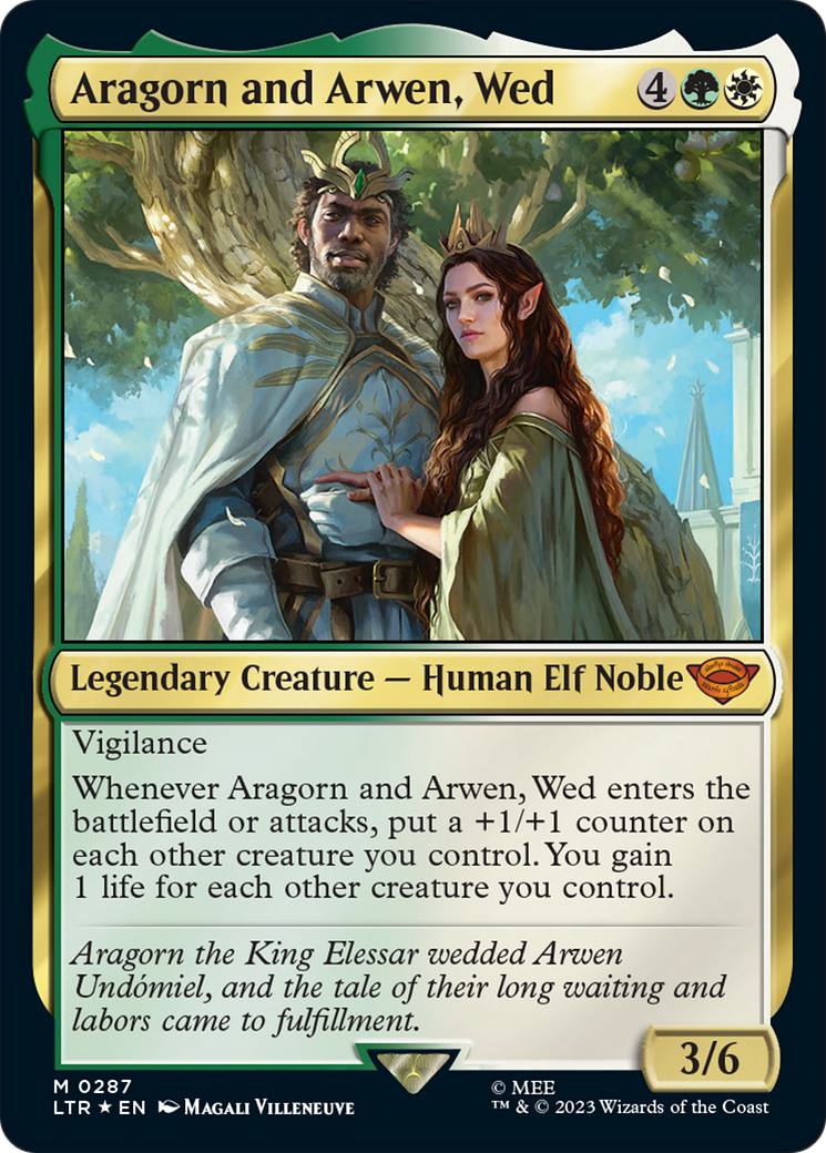 Aragorn and Arwen, Wed [The Lord of the Rings: Tales of Middle-Earth] | Jomio and Rueliete's Cards and Comics