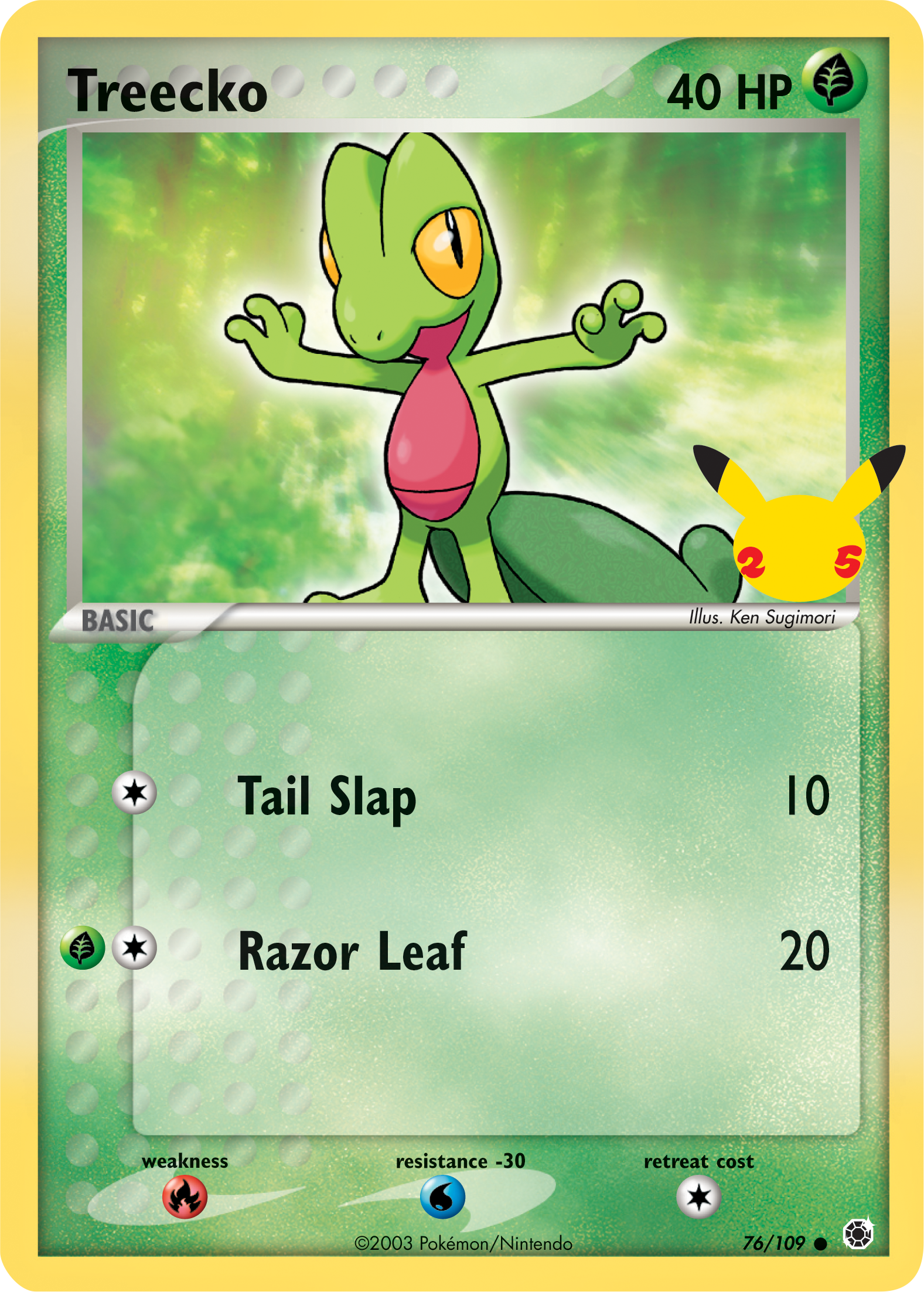 Treecko (76/109) (Jumbo Card) [First Partner Pack] | Jomio and Rueliete's Cards and Comics