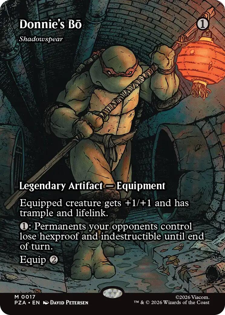Donnie's Bo - Shadowspear (Borderless) [Teenage Mutant Ninja Turtles Eternal-Legal] | Jomio and Rueliete's Cards and Comics