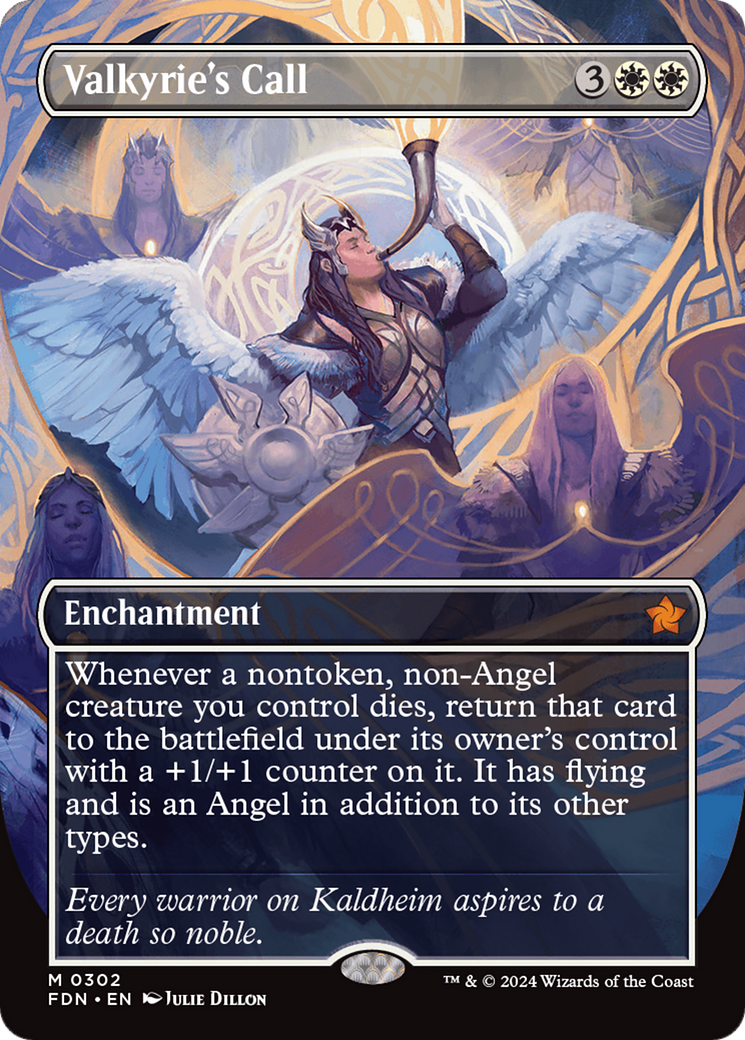 Valkyrie's Call (Borderless) [Foundations] | Jomio and Rueliete's Cards and Comics
