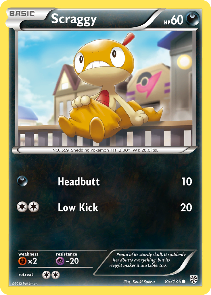 Scraggy (85/135) [Black & White: Plasma Storm] | Jomio and Rueliete's Cards and Comics