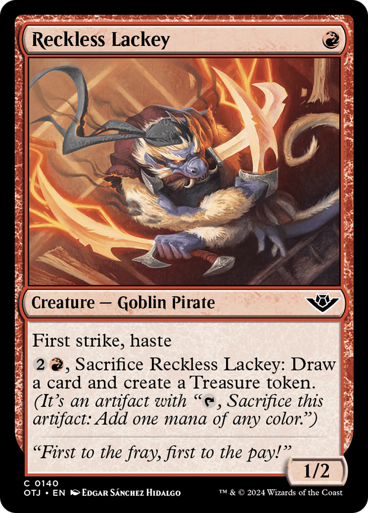 Reckless Lackey [Outlaws of Thunder Junction] | Jomio and Rueliete's Cards and Comics