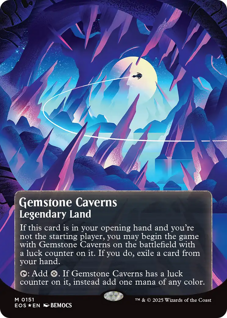Gemstone Caverns (0151) (Borderless) (Galaxy Foil) [Edge of Eternities: Stellar Sights] | Jomio and Rueliete's Cards and Comics