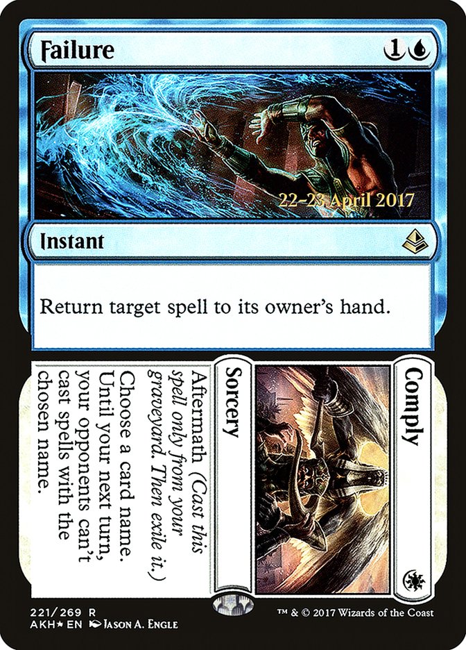 Failure // Comply [Amonkhet Prerelease Promos] | Jomio and Rueliete's Cards and Comics