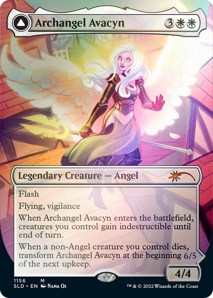 Archangel Avacyn // Avacyn, the Purifier (Borderless) [Secret Lair: From Cute to Brute] | Jomio and Rueliete's Cards and Comics