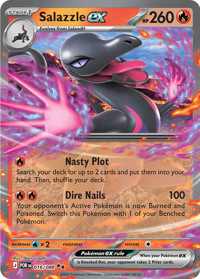 Salazzle ex (016/088) [Mega Evolution: Perfect Order] | Jomio and Rueliete's Cards and Comics